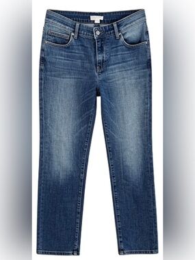 Eileen Fisher Organic Cotton With Stretch Straight Leg Blue Jeans 6
